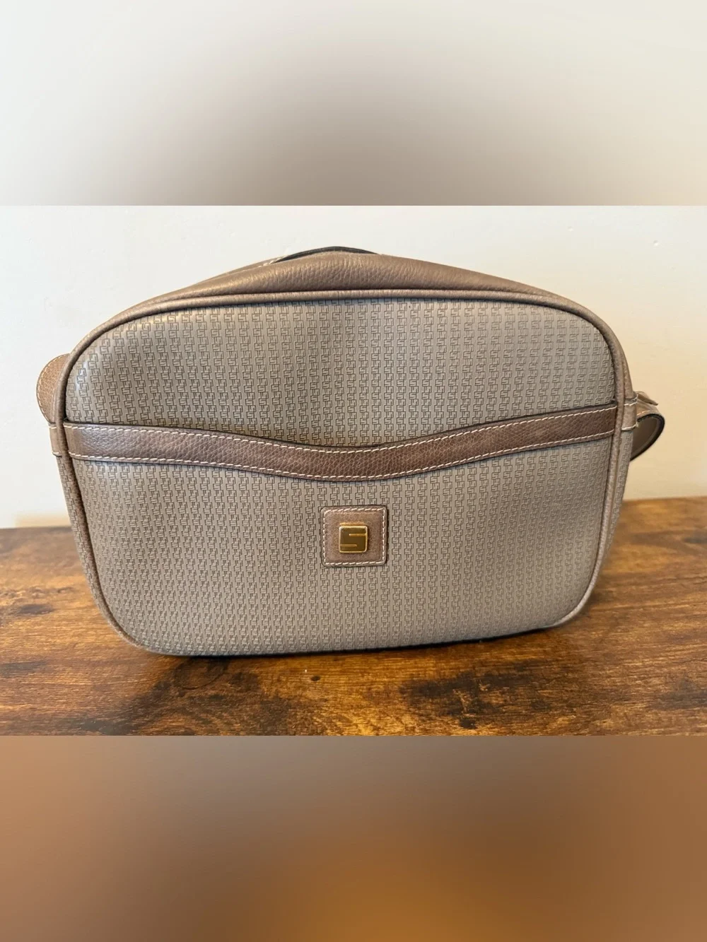 Vintage Stefan Italy Taupe Crossbody Bag Rare!!!